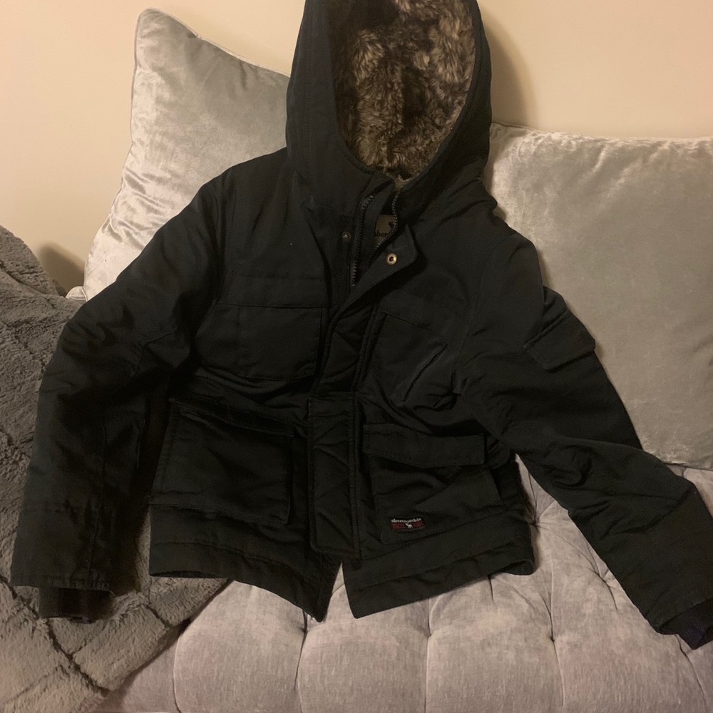 Boys Abercrombie Kids fur lined Parka
